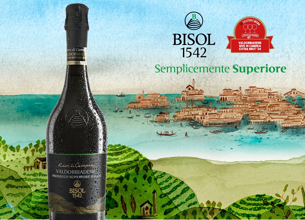 Bisol1542 wins Gambero Rosso’s Tre Bicchieri award for the second consecutive year: the new Rive di Campea 2024 Extra Brut is honoured